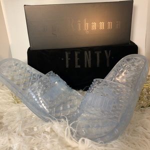 Clear Fenty Jelly Slides